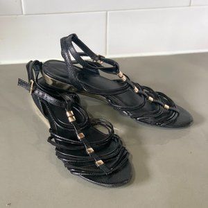 Black strappy sandals